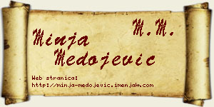Minja Medojević vizit kartica